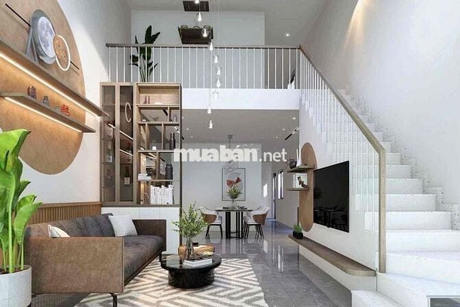 cần bán nhà gác lững ngay Hương lộ 7, giá 1 tỷ 5, sổ hồng full thổ