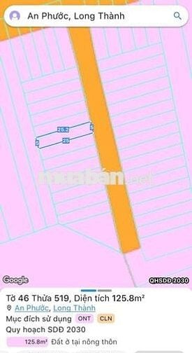 Bán 2 lô đất liền kề thổ cư đường vào KCN Long Đức, An Phước