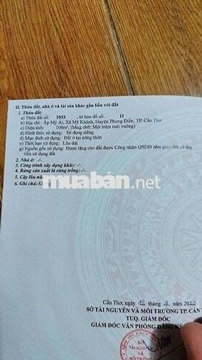 Đất và nền xây nhà cách chợ mỹ khánh 350m