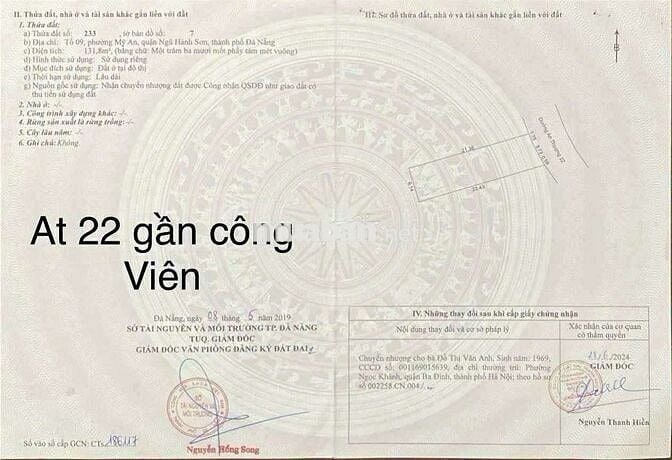 Bán đất mặt tiền An Thượng 22, gần công viên