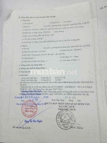 Bán nhà HXH giáp Tân Phú 141m2 SHR, HC đủ. TL TỐT.