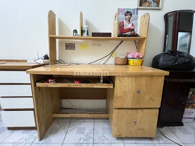 Bộ tủ tường MDF + bàn học + bàn làm việc