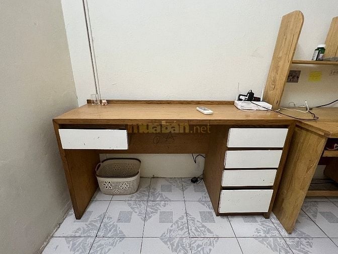 Bộ tủ tường MDF + bàn học + bàn làm việc