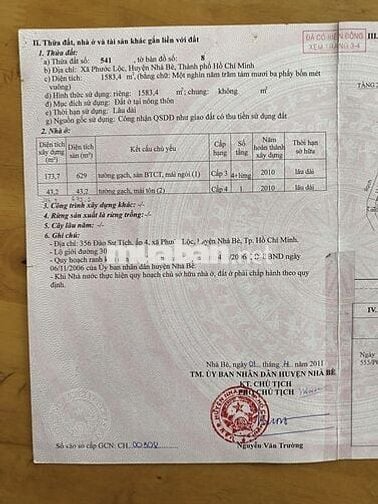 Biệt thự kèm đất nở hậu MT Đào Sư Tích, Nhà Bè, 4 lầu,1583m², 70 tỷ