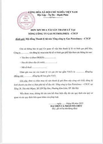 Cần thanh lý tài sản (vỏ bình gas bằng thép)