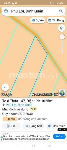 Bán 2.028m2 thổ vườn.phú lợi 1 tỷ 4