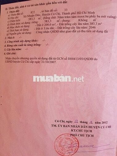 2TY680 CHO 673M2 BÀ THIÊN NHUẬN ĐỨC CỦ CHI MẶT TIỀN ĐƯỜNG SHR CỰC HOT