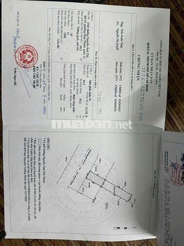 Bán nhà mặt tiền Nguyễn ảnh Thủ