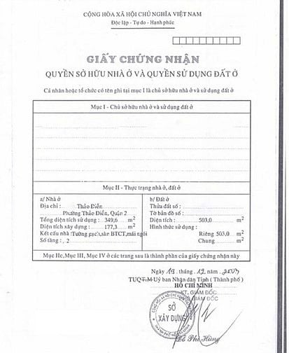 Bán lô đất bờ sông Thảo Điền Quận 2 cũ, khu compound, 503m2 thổ cư