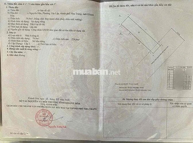 Bán Nhà Mặt Tiền Trần Nguyên Hãn Tân Lập Nha Trang Gần Biển