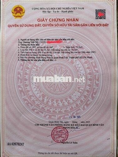 Em Cần Tiền nên bán lô đất Mặt Tiền Chính Chủ cực Sung