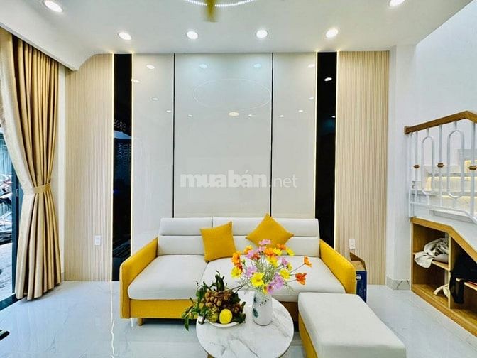 Nhà 1 lầu tuyệt đẹp Cao cấp hẻm xe hơi 1 trục cách MT Quang Trung 40