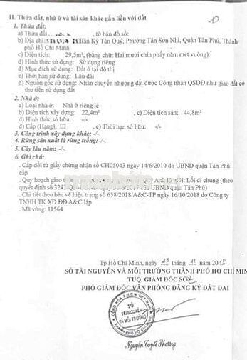 Bán nhà hẻm 1/ Nguyễn Quý Anh 30m2 1 lầu