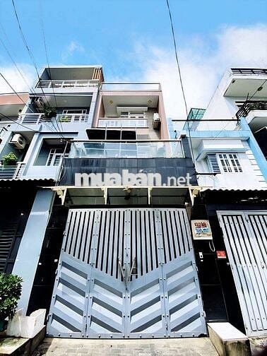 60M²  3Tầng BTCT Hẻm 8M Xe Hơi Ngủ Nhà 4Phòng Ngủ