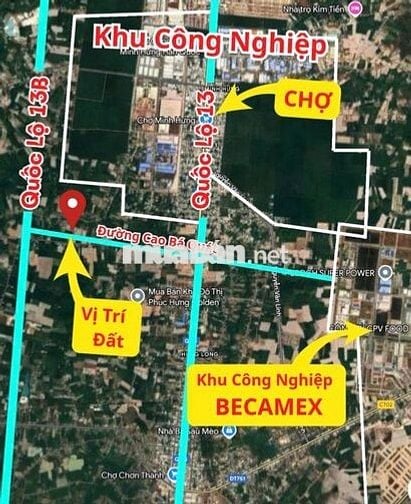 Chính chủ bán lô đất 180TR Ngay KHU CÔNG NGHIỆP MINH HƯNG,CHƠN THÀNH