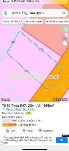 BÁN ĐẤT 1968m² – CẦU BẠCH ĐẰNG 2