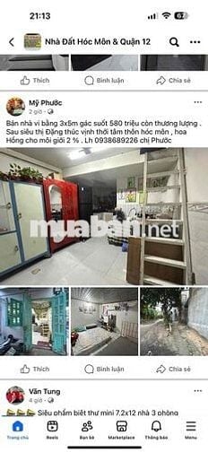 chính chủ bán nhà nhỏ có gac suốt  3x5 m sau siêu thị Đặng thúc vịnh