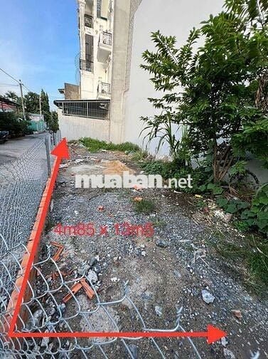 Đất 2 Mặt Tiền Đường Thông DT: 4.85m x 13.5m Thổ Cư 63.5m SHR