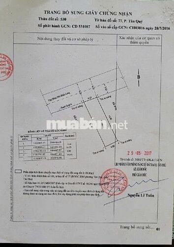 Đất 596/10 Bình Long, TP - 4x15 – 58.3m2 – 5.8 tỉ