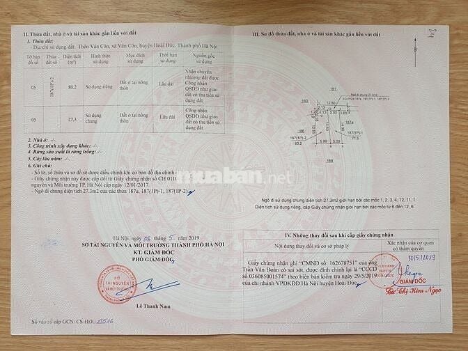 QUÁ RẺ! Bán gần 100m2 đất Vân Côn, Hoài Đức, Hà Nội 4,35 tỷ