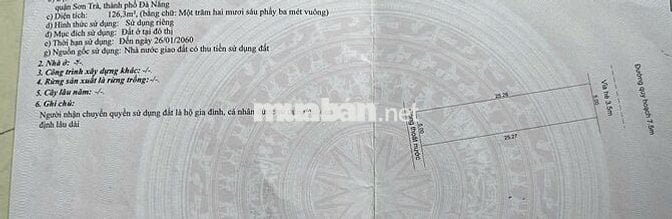 Bán đất đường Phan Huy Chú, Sơn Trà, gần ngay cầu Trần Thị Lý.