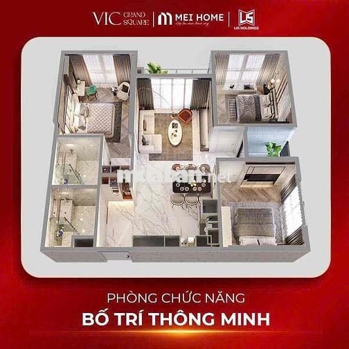 Căn hộ 3PN 82m2 tại VIC GRAND SQUARE Việt Trì  đáng sống