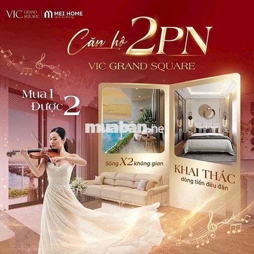 Quỹ Căn 2PN 68m2 tại Vic Grand Square trung tâm TP Việt Trì