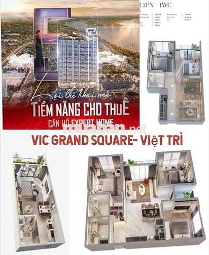 Căn hộ 3PN 82m2 tại VIC GRAND SQUARE Việt Trì  đáng sống