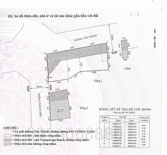 BÁN NHÀ GÓC 2 MẶT TIỀN : 37B TÂN THÀNH + PHÓ CƠ ĐIỀU  - P. 12 - Q. 5 