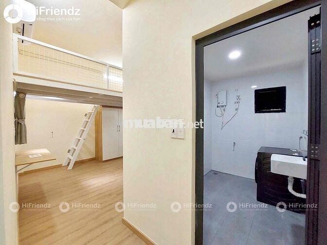 CĂN HỘ GÁC FULL NỘI THẤT CAO CẤP CÓ MÁY GIẶT RIÊNG CHỈ TÍNH ĐIỆN NƯỚC