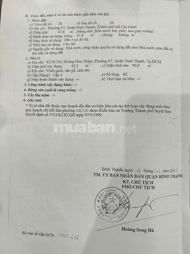 Bán nhà 42/36/34L Hoàng Hoa Thám P7 Bình Thạnh 2 mặt hẻm xe hơi 