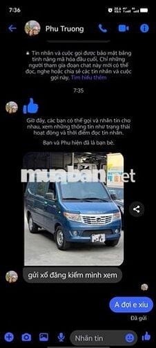 Cần bán xe tải van hãng Kenbo giấy tờ chính chủ