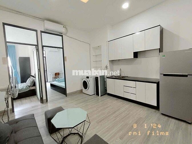 Căn Hộ 2PN MỚI XÂY Full Nội Thất_Máy Giặt Riêng_Thang Máy📍Cách Q1 500m