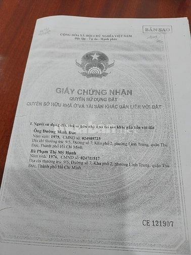 Bán nhà đường số 9 Linh Trung gần trường ĐH Sư Phạm Kỹ Thuật, nhà mới