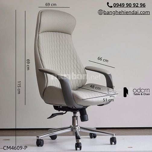 Ghế xoay bọc da hiện đại nhập khẩu CM4609-P tại HCM 