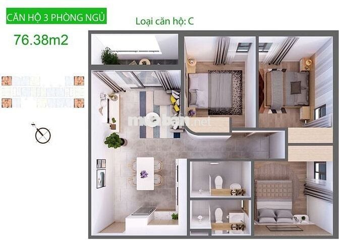 Bán aurora view q1 và bến bình đông 1pn giá 1860,2pn giá 2700,3pn 3000