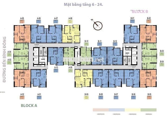 Bán aurora view q1 và bến bình đông 1pn giá 1860,2pn giá 2700,3pn 3000