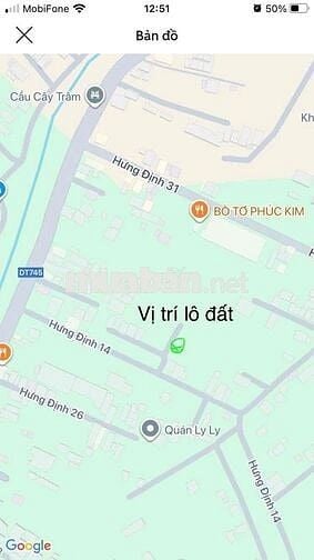 chính chủ cần bán lô đất dt:664,5m2 Hưng Định Thuân An