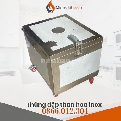Thùng dập than hoa inox- Mua Thùng dập than hoa inox an toàn, giá tốt