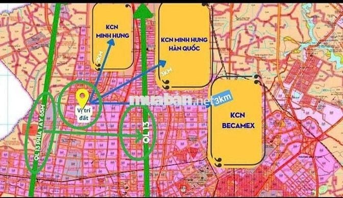 ĐẤT VỊ TRÍ ĐẸP GIÁ TỐT Phường Minh Hưng, TX Chơn Thành,Tỉnh Bình Phước