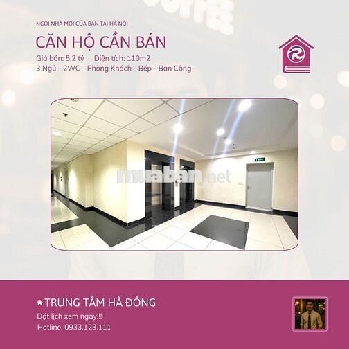 Bán Chung cư 3 Ngủ trung tâm Hà Đông – ở ngay, tiện ích đủ đầy 5,2 tỷ.
