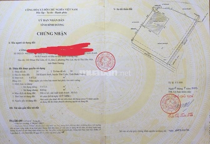 Chính chủ cho thuê xưởng tại Tân Uyên, Bình Dương