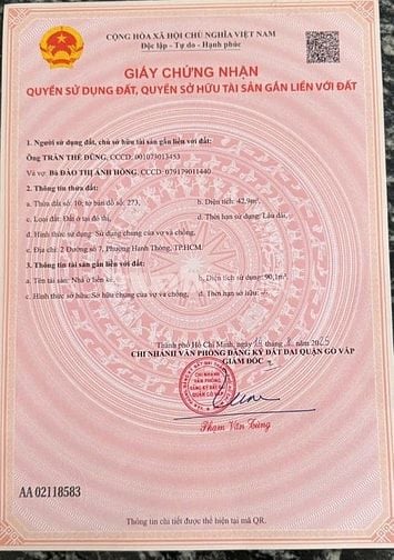 Bán nhà mặt tiền rẻ đẹp (5,2x10) Số 2 Đường số 7 P3 Gò Vấp (Sân bay)