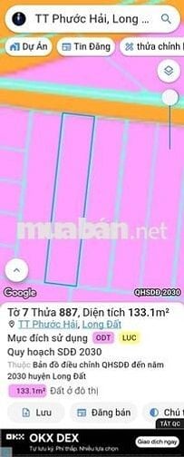 Bán đất ven biển Phước Hải khu Đồng Gió 133m² giá chỉ 980tr