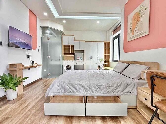 Studio Ban Công Full Nội Thất Máy Giặt Riêng, Cho Thuê Rẻ, Ưu Tiên Nữ