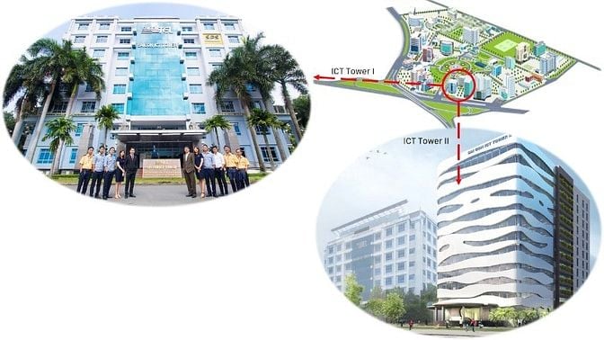 Văn phòng cho thuê nhiều diện tích tại công viên phần mềm Quang Trung
