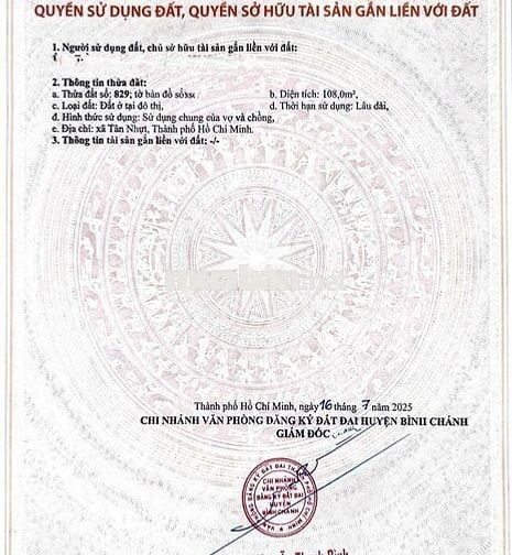 🆘🆘 108m2 ĐẤT THỔ CƯ MT ĐƯỜNG NGUYỄN HỮU TRÍ GẦN TRUNG TÂM HÀNH CHÍNH