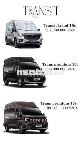 Ford Transit 2025 Giao Ngay