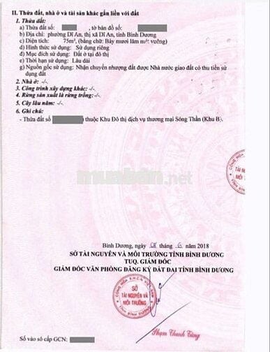 Đất khu VinCom Dĩ An, ngã tư 550, phường Dĩ An, TP Dĩ An.