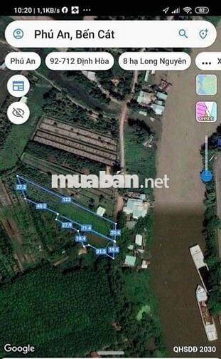 Bán đất Phú An Bến Cát gần cầu ông Cộ, 20x123m 300m2 thổ cư giá 5ty100